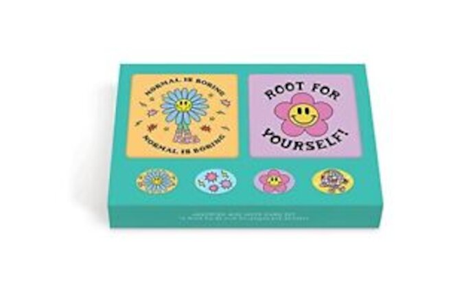 Studio Oh! Be The Sunshine Smiley Floral Mini Blank Card and Envelope Set wit...