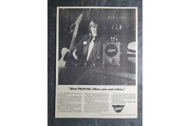 Terry Kath Pignose Amplifiers Promo Print Advertisement Vintage 1973