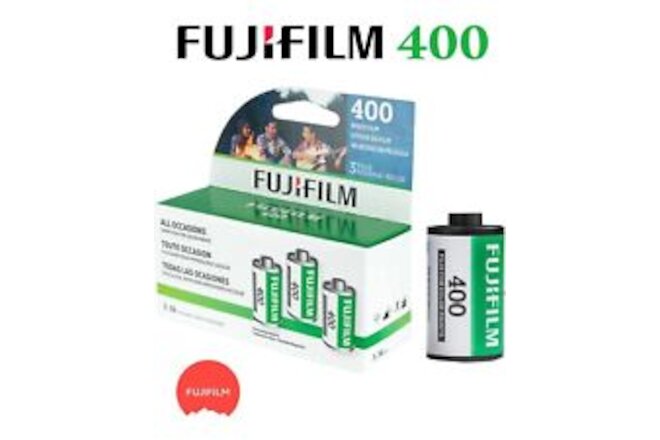 FUJIFILM 400 Color Negative Film (35mm, 36 Exposures, 3 Rolls)