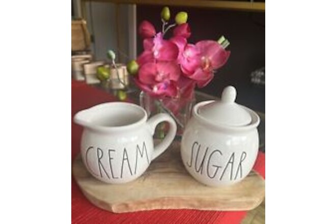🔥🚨Rae Dunn Cream Sugar Magenta Ceramic with lid 3 Piece Set Artisan Collection