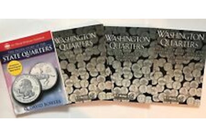 P & D QUARTERS (1999-2009) 3 FOLDERS & THE INSIDE STORY OF THE STATE QUARTERS