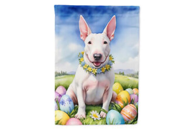 English Bull Terrier Easter Egg Hunt Flag Canvas House Size DAC5019CHF