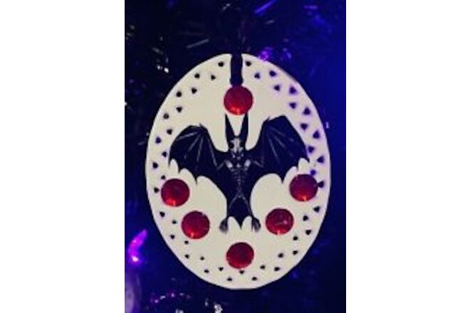 Bat  Vintage Look Goth Ceramic Ornament  . Goth Christmas Ornament