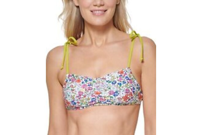 Tommy Hilfiger Womens Tie-Strap Printed Bralette Bikini Top Size XL NEW NWT