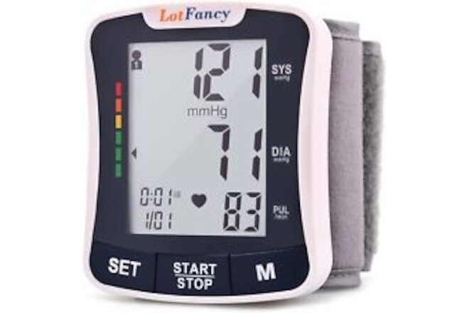 Wrist Blood Pressure Monitor, Talking BP 2Uers, 120M, With Function
