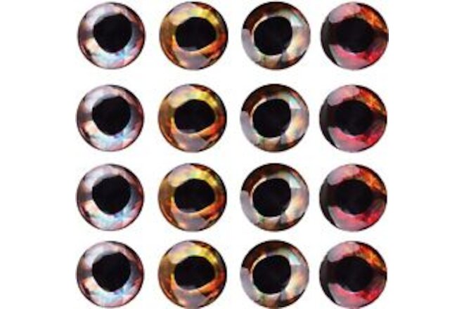 Fishing Lure Eyes, 3D/4D/5D Fly Tying Eyes Lifelike Artificial Realistic Epox...