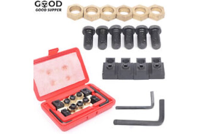 18Pcs Eccentric 5/8" T-Slot Clamping Kit 1/2-13 for Mill Drill Work Table