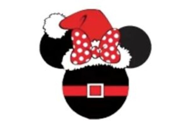 6PC Minnie Mouse Flatback Embellishment Christmas Suit Cupcake Toppers Crafts