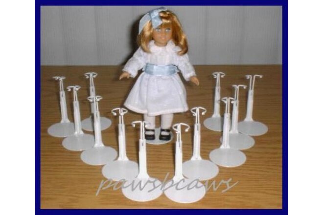 One Dozen 12 Miniature Doll Stands fits 6" MINI AMERICAN GIRL Chelsea Dawn