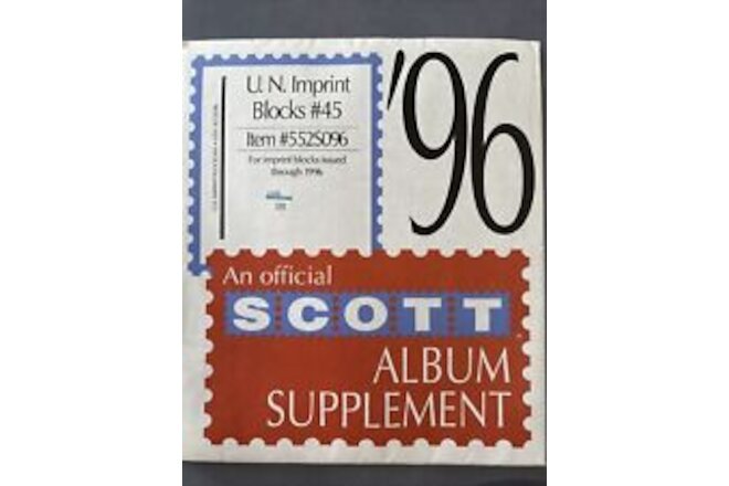 SCOTT U.N. IMPRINT BLOCKS #45 #552S096 1996