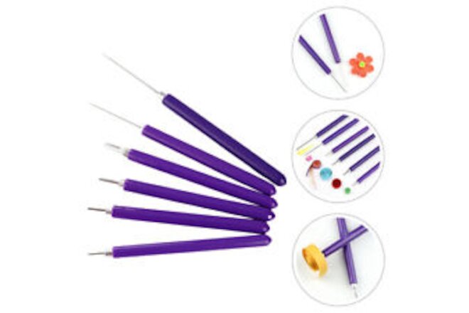 Purple Quilting Kit Paper Quilling Tool Set Bead Roller Quilled Needle Pen-UP