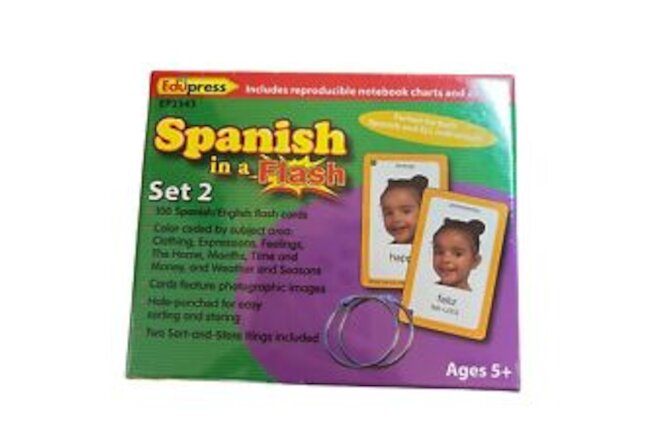 Edupress Spanish in a Flash Cards Set 2 (EP2343)