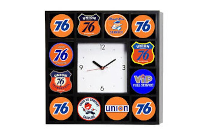 Union 76 Gas Oil History Big Square Wall Clock 12 pictures Gasoline Sign
