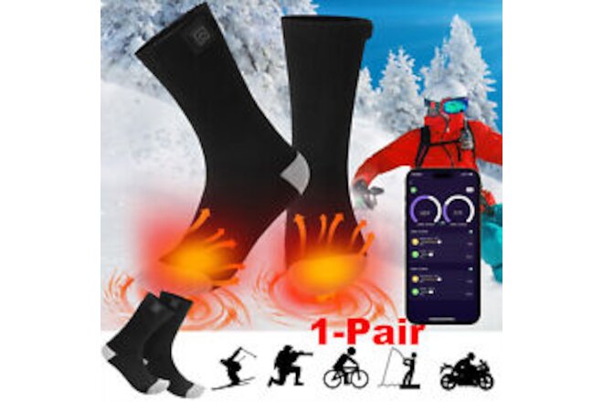 Electric Heated Socks NO Battery Rechargeable Winter Men Warm Ski Hunting Socks