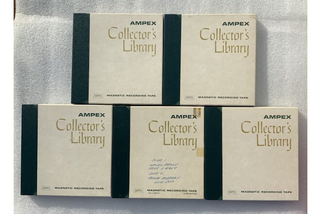Ampex Collector’s Reel to Reel Tape Lot (5) Pre-Recorded Audio Sold as Blank