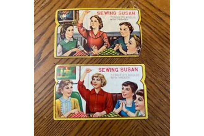 Susan Gold Eye Needles & Threader NOS MCM Sewing ~1950s VTG Lot Sewing