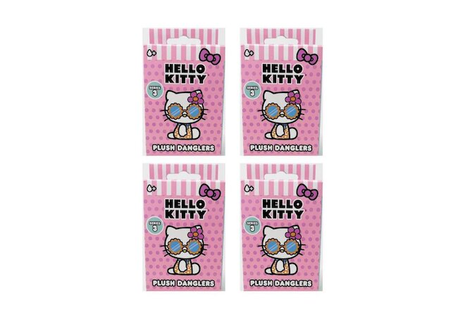 Hello Kitty Series 3 Plush Danglers : Lot of 4 Sealed Blind Boxes