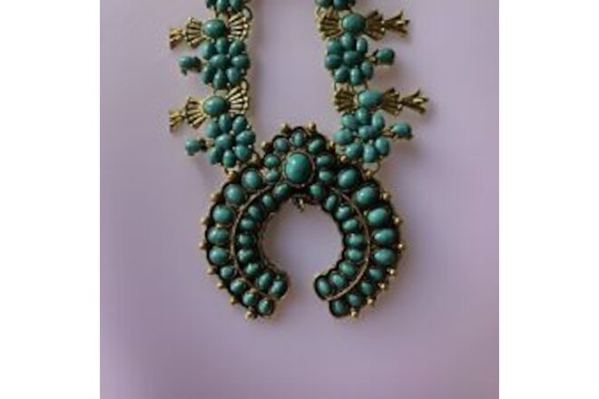Turquoise Vintage Bib Necklace