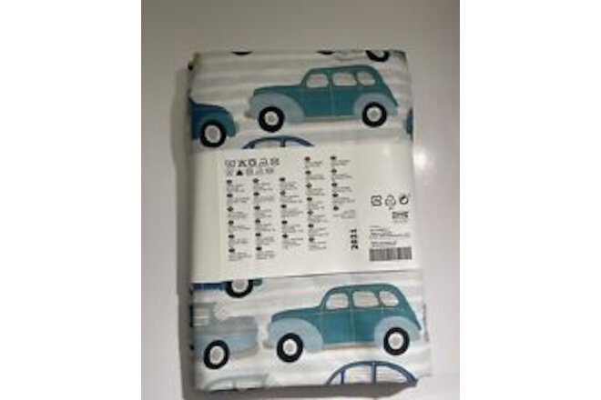 NWT Ikea Duvet Cover 1 & Pillowcase Crib RÖRANDE 43x49" / 14x22" Cars