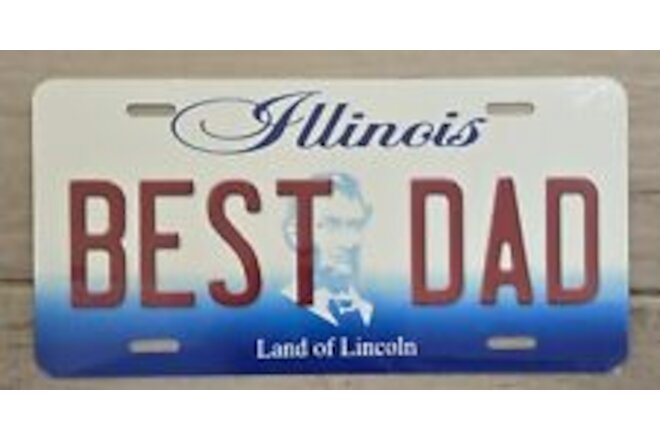 BEST DAD State Of ILLINOIS Vanity License Plate
