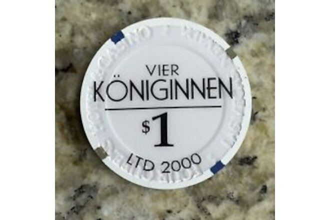 Four Queens Vier Koniginnen ~ Las Vegas $1 Casino Chip ~ Uncirculated LTD 2000