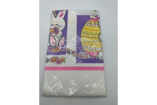 Vintage Hallmark Easter Bunny Paper Tablecloth 54” x 96” Party Supplies NOS New