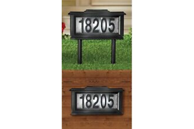 Solar LED Lighted Classic Style Home Address Marker Plaque
