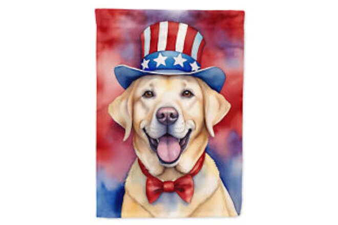 Labrador Retriever Patriotic American Flag Canvas House Size DAC5748CHF