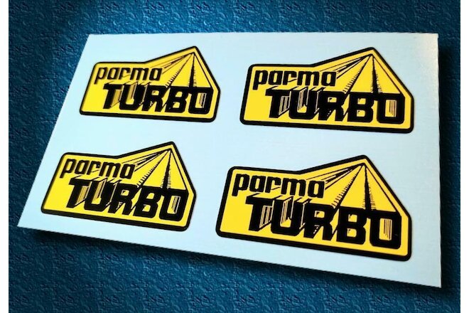 PARMA TURBO • Vintage Style Four-Pack Sticker Set • Small Controller Decals