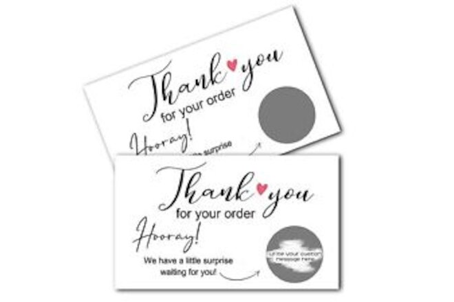 Thank You For Your Purchase Scratch Off Cards - Blank Gift Certificate Cards ...