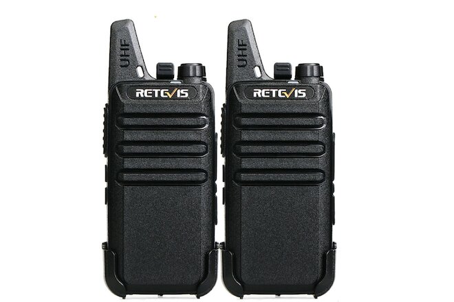 Retevis RT22 UHF two way radios Long Range 2W CTCSS/DCS VOX Walkie Talkies(2pcs)