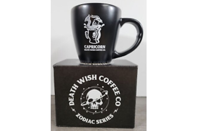 DEATH WISH COFFEE MUG CUP 2021 ZODIAC SERIES CAPRICORN  USA CERAMIC SOURCE NIB