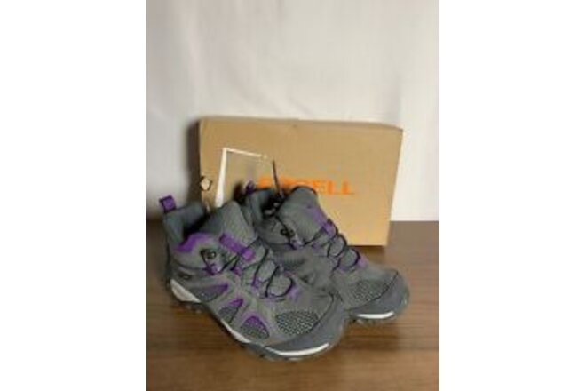 Merrell Yokota 2 Womens J85896 Grey Purple Lace Up Hiking Boots Size 8