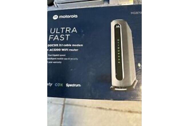 Motorola MG8702 DOCSIS 3.1 Cable Modem + Wi-Fi Router-Black New In Box
