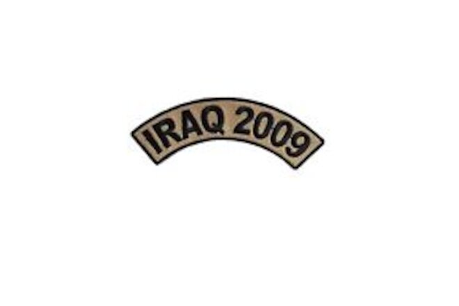 IRAQ 2009 Rocker Veteran Biker Embroidered Motorcycle Uniform 4" Patch NEW