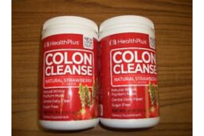 2-Health Plus Original Colon Cleanse Strawberry Flavor 9 oz each Exp 7/2026