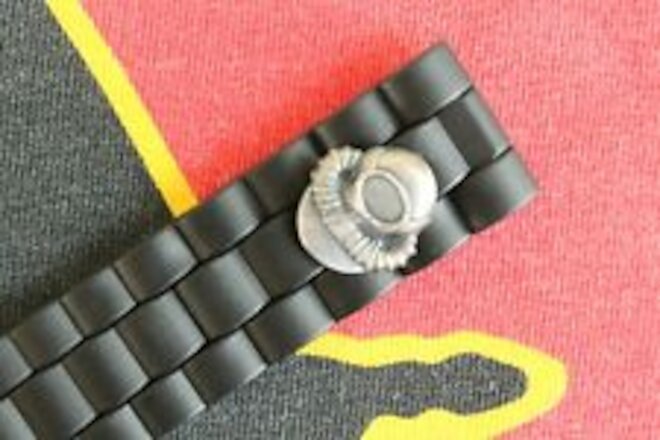 22MM MILITARY DIVER BLACK RUBBER HEAVY DUTY DEPLOYMENT WATCH BAND BUCKLE STRAP B