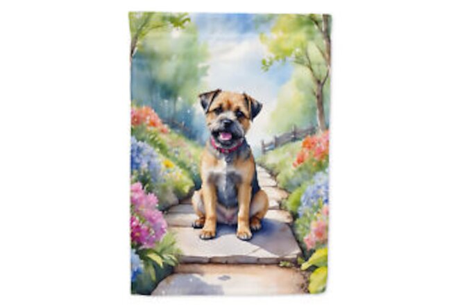 Border Terrier Spring Path Flag Canvas House Size DAC6574CHF