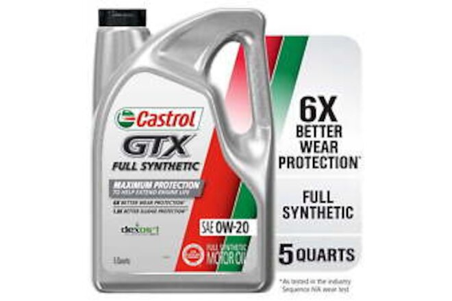 GTX Full Synthetic 0W-20 Motor Oil, 5 Quarts