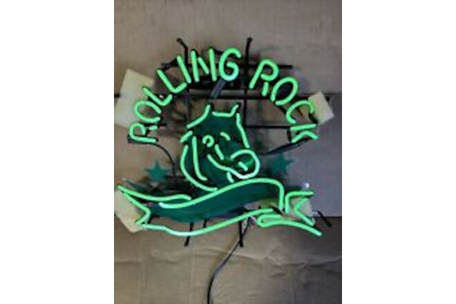 New Rolling Rock Brewing Co Bar Neon Light Sign 24"x20"