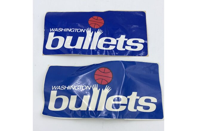 2 Vintage Washington Bullets Basketball Stickers 1980's