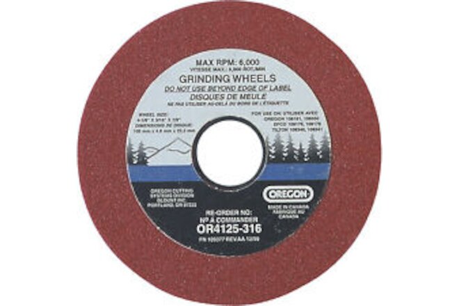 Oregon Chain Sharpener Grinding Wheel, 3/16in. Thickness, For .325in.-Pitch