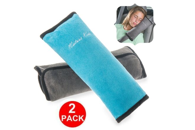 Car Seat Belt Pillow For Kids Car Seat Travel Head Cushion Washable Pack of 2