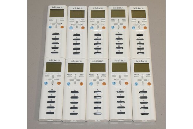 Lot 10 i-clicker 2 Student Remote for Classroom AS IS (No batteries)