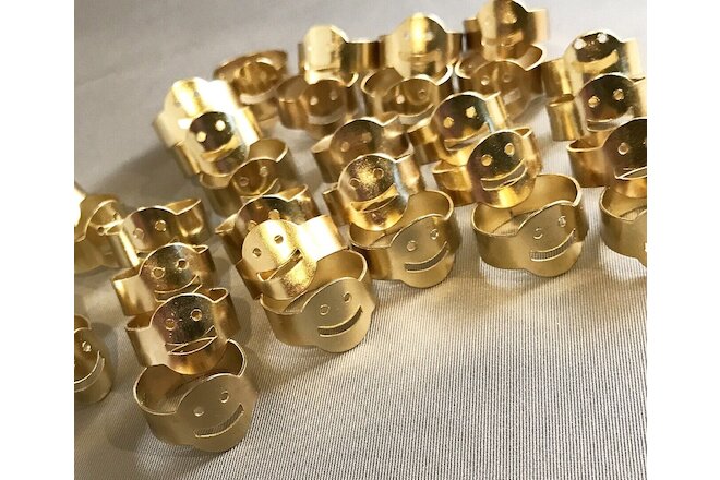 Lot of 50 Smile Face Rings gold smiley Jewelry Children's Birthday Toy Trinkets
