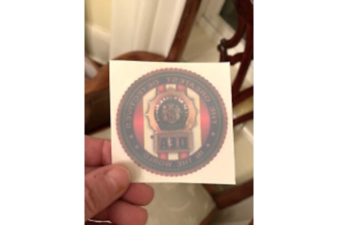 Authentic NYC NYPD Detectives Police DEA Courtesy Window Sticker Decal New