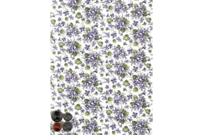 Allover Chintz Purple Violet Flowers 9 x 13.5 Inch Sheet Ceramic Decal