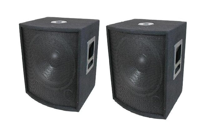 NEW (2) 18" SUBWOOFER Speakers PAIR.Woofer Sub w/ Box.DJ.PA.BASS.Pro Audio.Sound