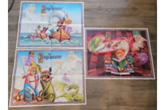 Vintage collectors Pagemaster Posters  Ziploc Lot of 3 Mail-in 16" x 20" NEW