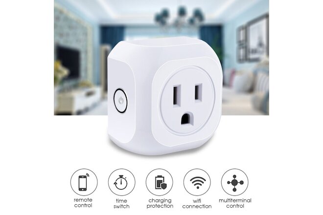 2X WIFI Smart Plug APP Remote Voice Control Timer Switch Socket For Alexa Google